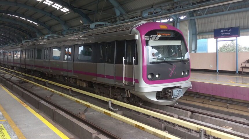 A child who jumped onto the metro track