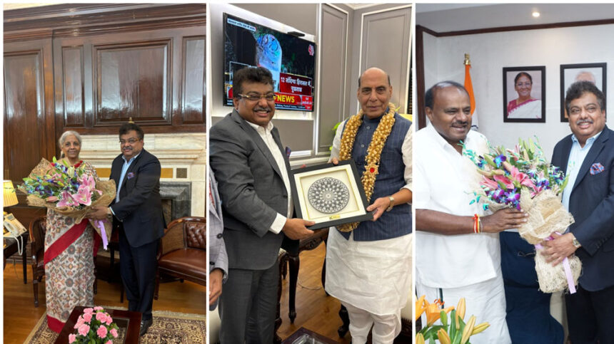 MB Patil met three Union Ministers