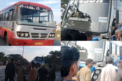 Kolar: Head-on collision between private and government buses