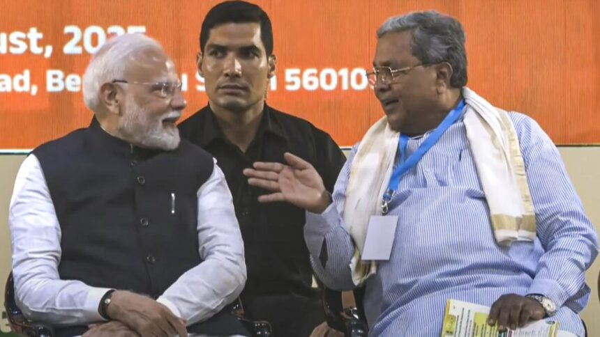 Modi And Siddaramaiah Modi And Siddaramaiah Modi And Siddaramaiah