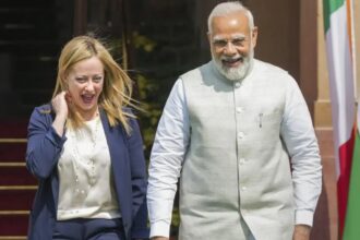 Modi Meloni Modi Meloni Modi Meloni