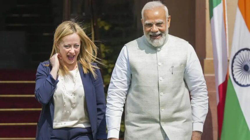 Modi Meloni Modi Meloni Modi Meloni