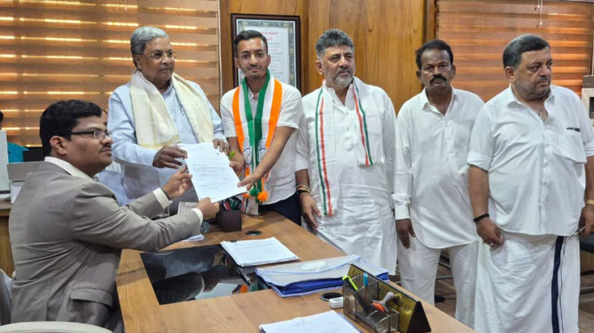 ದಾವಣಗೆರೆ ದಕ್ಷಿಣ ಕ್ಷೇತ್ರ ಉಪಚುನಾವಣೆ : ಕಾಂಗ್ರೆಸ್ ಅಭ್ಯರ್ಥಿಯಾಗಿ ನಾಮಪತ್ರ ಸಲ್ಲಿಸಿದ ಸಮರ್ಥ ಶಾಮನೂರು 1 Samarth Samarth Samarth