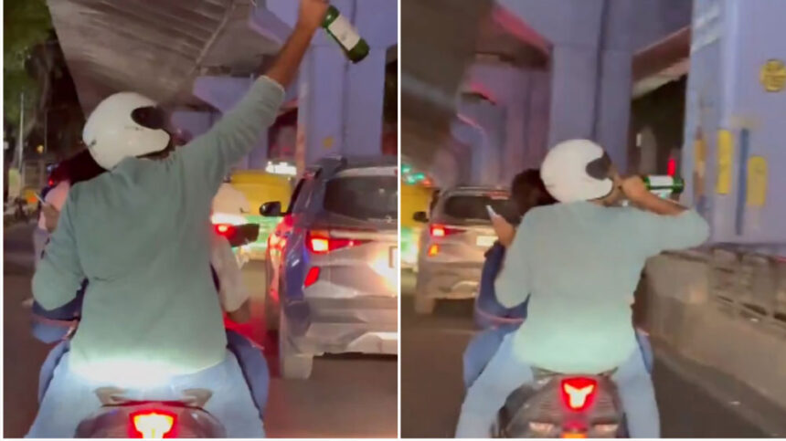 ಬೆಂಗಳೂರಲ್ಲಿ ಮದ್ಯಪಾನ ಮಾಡಿ ತ್ರಿಬಲ್ ರೈಡಿಂಗ್ – ಯುವಕರ ಅಜಾಗರೂಕ ವರ್ತನೆಗೆ ಆಕ್ರೋಶ 1 adghshshfh adghshshfh adghshshfh
